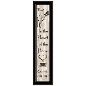 "Kitchen is the Heart of the Home" by Artisan Trendy Decor 4U, Ready to Hang Framed Print, Black Frame