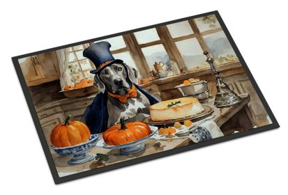 NEW Weimaraner Fall Kitchen Pumpkins Doormat Front Door Mat Indoor Outdoor Rugs for Entryway, Non Slip Washable Low Pile, 18H X 27W